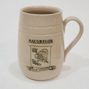 Oatmeal glaze with MacGregor clan crest tankard