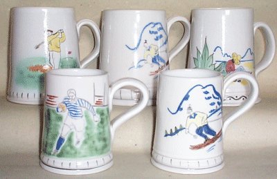 Colored glaze example on Buchan piece