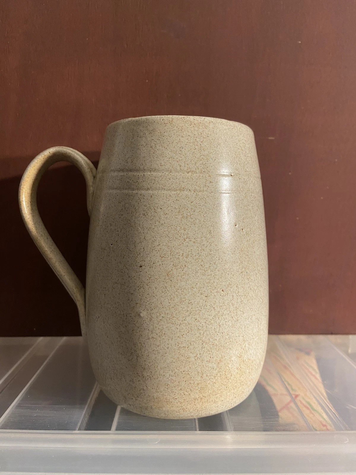 Oatmeal speckled glaze pint tankard (M11 code example)